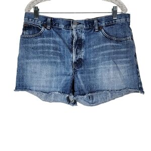 GAP BOY FIT HIGH RISE DENIM SHORTS